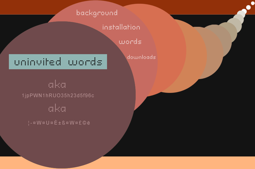 Uninvited words